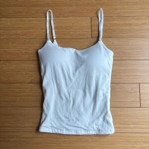 White tank top with adjustable straps